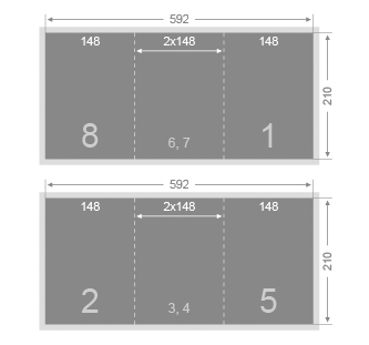 Dpliant 148x210 mm 4 volets