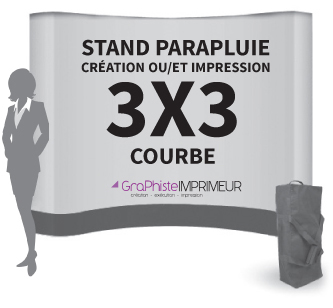 Stand Parapluie Courbe 3x3